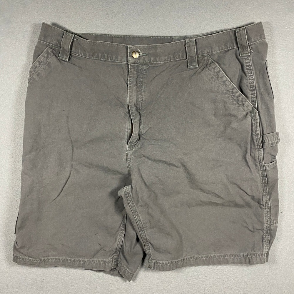 Carhartt Carpenter Work Shorts Mens 42 Gray B147 Original Fit Utility Canvas